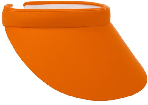 Lipodo Visor Sport Cap Schirm Unifarben Baumwolle Frotteeband Damen Golf Tennis Freizeit Sommer orange One Size