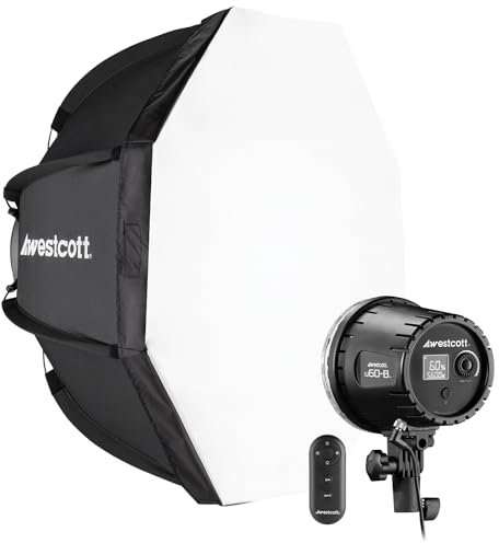 Westcott U60-B Bicolor LED (60 W) für Content Creators, Produktfotografie, Schauspieler-Automatikbänder und Interviews (Westcott U60-B 1-Lichtbox-Kit zweifarbig)