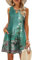 VEUNCOS Sommer Strandkleid für Frauen Cover Up Ärmelloses Sonnenkleid Kurzes Freizeitkleid,Grün S