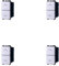 4 Pezzi Pulsante Interbloccato Doppio Saliscendi, Compatibile Con Vimar Arke, Colore Bianco