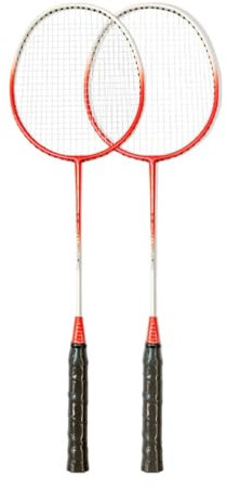 Badmintonschläger aus Stahllegierung, langlebiges Doppelschläger-Set für Erwachsene