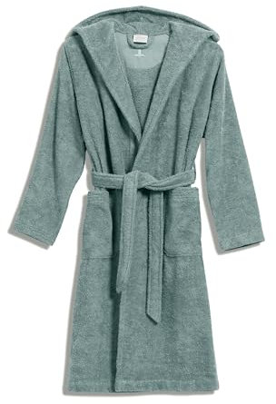 Möve Superwuschel Bademantel mit Kapuze Kids & Teens aus 100% Baumwolle, Größe 140, tea