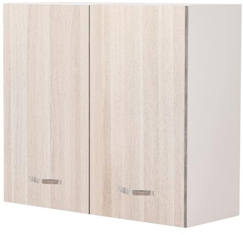 Shally Dogan Armario escurreplatos con bandeja antigoteo de cocina, mueble de pared de madera resistente, armario suspendido con dos puertas y dos estantes, dimensiones 80 x 32 x 72 cm (olmo)