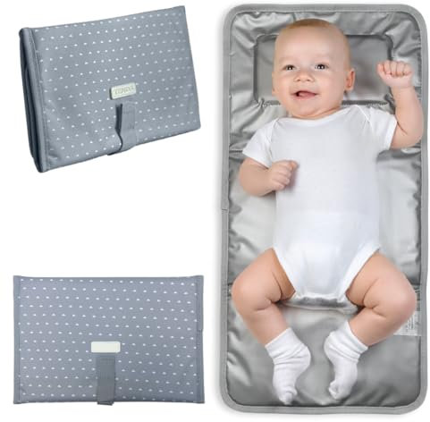 TENDS Cambiador bebe portatil impermeable - Cambiador bebe de viaje plegable acolchado que Mantiene al Bebe Cómodo y Limpio - Perfecto como Regalos Originales para Bebes Recien Nacidos