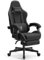 Dowinx Gaming Chair Fabric with Pocket Spring Cushion, Massage Game Chair Cloth with Headrest, Ergonomic Computer Chair with Footrest 290LBS, Black