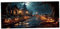 NASSMOSSE Halloween Garage Door Banner 13x6ft Kürbis & Nacht Schloss Garagentor -Türabdeckung mit Tarif und 20 Fuß Seil lebendig Festliche gruselige Halloween Garagentordekorationen
