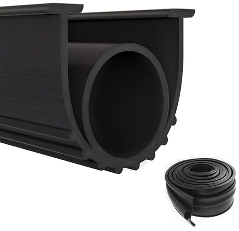 KMQRDZi Joint d'étanchéité pour porte de garage en caoutchouc Noir 5 m
