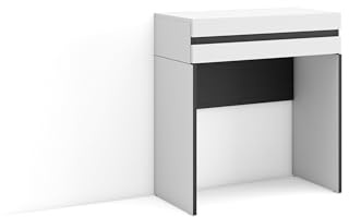 Skraut Home | Schminktisch | Frisiertisch mit Stauraum | 70x75x35 cm | mit Schublade | Schlafzimmer | Moderner Stil | Weiß