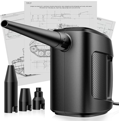 Compressed Air Duster, 75mph Output Electric Air Blower for Laptop, Electronics and Home Cleaning, Environmental Alternative to Spray Air Can Duster Keyboard Cleaner