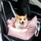 Pasdrucn Siège Auto pour Chien 55x50x30cm pour Petits/Moyens Chiens, Lit pour Chien De Voiture avec Laisse De Sécurité, Lit De Chien pour Voiture, Siège Douillet pour Chiots (Rose)