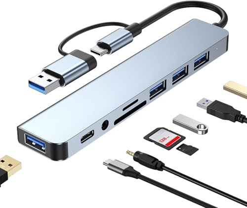 USB Type C Docking Station, Double Port Laptop Hub, Multifunctional USB C Dock, Computer USB C Hub, USB C Dock Solution, USB Hub For Keyboards, USB C Hub For Printers