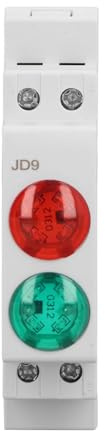 DIN-Schienen-Signallampe, Rot, Grün, Doppelleuchten, Schienentyp, LED-Anzeige, Verteilerkasten, CNC-Drehmaschine, AC DC 230 V