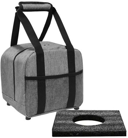 Single Ball Bowlingtasche mit 10 Pins, Bowling-Tragetasche für Einzelball, wasserdichtes Oxford-Gewebe, tragbare -Tragetasche mit gepolstertem Bowlingballhalter und Griff, kann auf