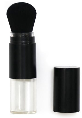 1 pinceau à poudre rechargeable avec poignée ergonomique en vrac unique de type presse pour fond de teint liquide pour poudre Miss Blush Brush
