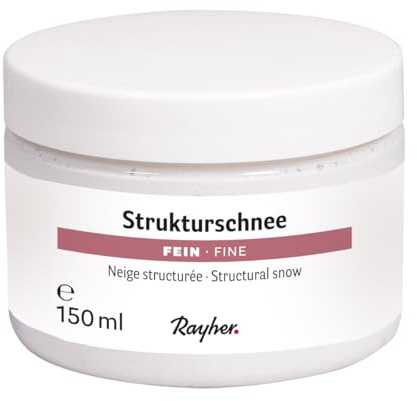 Rayher Pasta Neve fine, Bianco Neve, con effeto Ghiaccio, Barattolo 150ml, 35107100