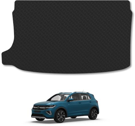 VW T-Cross (2019+) 5mm Rubber Boot Mat | Heavy Duty Rubber Tailored Fit Boot Liner Full Coverage Durable Waterproof Accessories Easy Clean Anti Slip Made in the UK