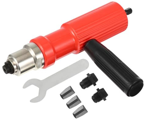 MAGICLULU Elektrischer Nietadapter für Akkuschrauber Robuster Nietaufsatz aus Legierungsstahl für Diy Heimwerken und Industrieanwendungen für Nieten der Automobil und Fensterherstellung