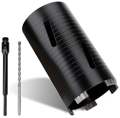 MOXPIFY 107mm x 170mm Long Diamond Core Drill Bit Set SDS Plus Shank | To Be Used In Concrete Masonry Brick Block Stone Granite.