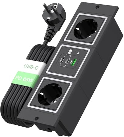 BQO Multiprise encastrable avec PD 65 W USB C