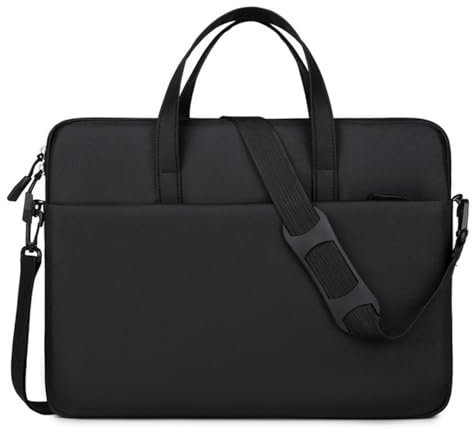 Voarge Borsa a Tracolla per PC, Custodia per PC Computer Portatile, Valigetta Tessuto Idrorepellente, con Tracolla, Custodia per Viaggio, Lavoro, Ufficio, Scuola