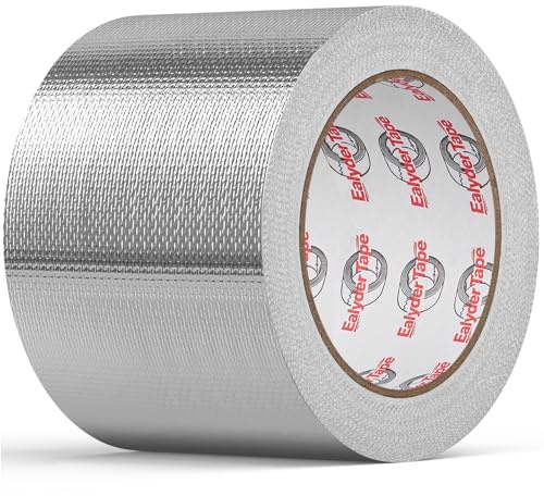 Alu-Folienband 100mm x 25m Hitzebeständig Lüftungsdichtung Selbstklebend | Selbstklebendes Aluminiumband für Abdichtung & Dämmung. Hitzebeständig, dauerhaft, für Lüftungsrohre & Isolierung.