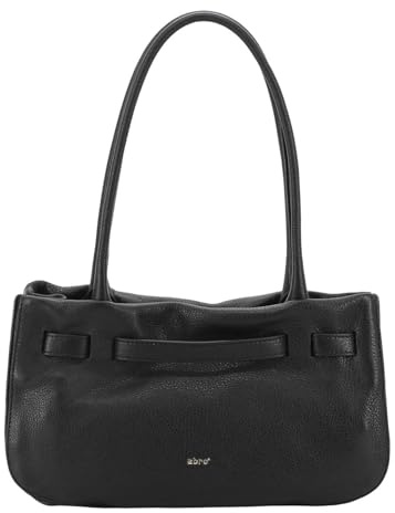 Abro Leder Schultertasche Leather Dalia Shoulder Bag Jill Black/Nickel schwarz