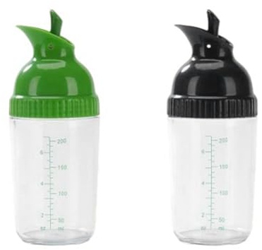 Buhdjfnke Salatdressingbehälter, Salatdressingflaschen, Salatdressing-Shaker, Verhindert Auslaufen, Salatdressingglas mit Deckel C