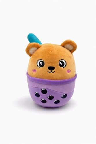 Generisch Bubble Tea Bär Plüschtier 17 cm – Kawaii Boba Bär im Becher, Süßes Kuscheltier Mini Stofftier für Kinder & Mädchen