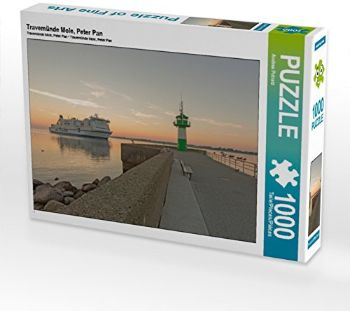 CALVENDO Puzzle Travemünde Mole, Peter Pan 1000 Teile Puzzle quer | Lege-Größe cm Foto-Puzzle für glückliche Stunden