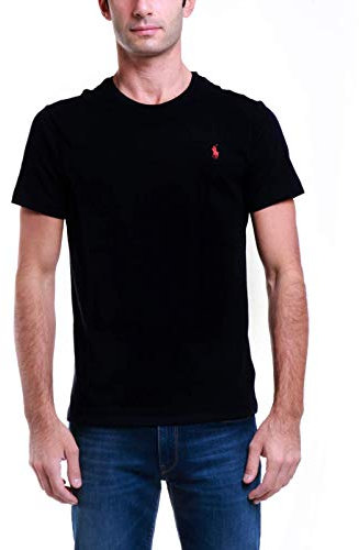 Polo Ralph Lauren Tee-Shirts T-Shirt, Nero (RL Black A0060), S Uomo