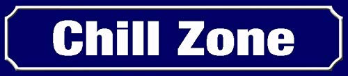 Schatzmix Straßenschild Chill Zone Metallschild 46x10 cm Wanddeko tin Sign Blechschild, Blech, Mehrfarbig, 20x30 cm