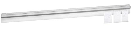 Royal Catering RCBR-120 Bonleiste Gastronomie 120cm Bonhalter Gastro Bonschiene Schiene Klemmleiste Notizleiste (Wandmontage, sicheres Halterungssystem, Edelstahl)