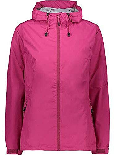 CMP Damen Regenjacke Woman Rain Jacket Fix Hood,Geranie,D36