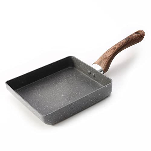 Zaigon All in 1 - Induction + Lave-vaisselle - Petite poêle - pour omelette, tamagoyaki, tamago - Poêle à sushi-poêle carrée