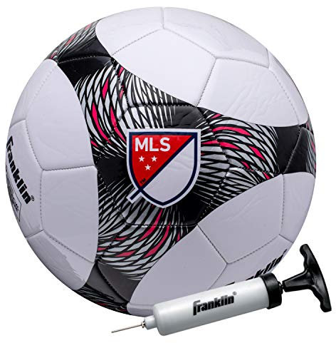 Franklin Sports MLS Pro Vent Fußball – Offizielle Größe 5 Fußball – Weiche Abdeckung – Offizielle Größe und Gewicht Fußball – Luftpumpe im Lieferumfang enthalten
