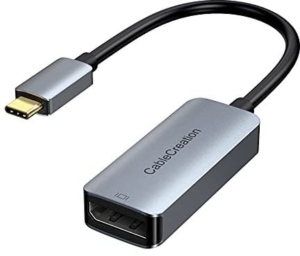 CableCreation USB C to DisplayPort 8K Adapter, 40G Type C to Display Port,USB-C to DP 1.4 [8K@60Hz, 4K@144Hz] HDR, Thunderbolt 4/3 Compatible With Valve Index, MacBook, iPhone 15, XPS, Oculus Rift S