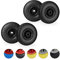 Relaxdays Set di 4 Ruote per Carriola, Pneumatici di Gomma Piena Antipanne, ASSE 25mm, Max.80 kg, 260x85mm, Nero