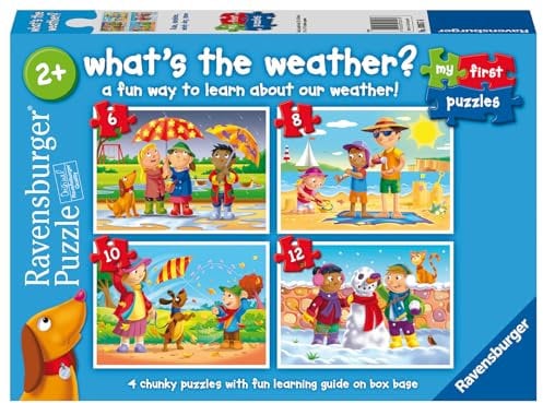 Ravensburger What's The Weather - My First Jigsaw Puzzles for Kids Age 2+, 2, 3, 4 & 5 Pieces - Educational Toys