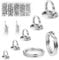 250 Pcs Angeln Spaltringe Doppel Snap Ring Angelköder Ring Edelstahl-Spaltringe Fischköder Ring Angeln Edelstahl Spaltringe für Angelzubehör Fischen Haken Köder Verbingdungsringe 5/6/7/8/9mm