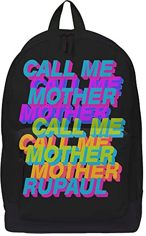 Rocksax Ru Paul Backpack - Call Me Mother, Unisex Rucksack, Black,