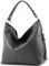 modamoda de T160 Damen Leder Schultertasche Henkeltasche Large handmade in Italy, Farbe:Anthrazitgrau2021