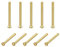 sourcing map Brass Machine Screws, M3x30mm Phillips Pan Head Fastener Bolts for Furniture, Office Equipment, Electronics 16Pcs