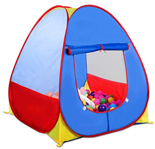 Eocusun Tente de jeu pour enfants, maison de jeu pop-up pour intérieur ou extérieur, piscine à balles portable pour bébé avec sac de transport, cadeaux de Noël et d'anniversaire pour garçons et filles