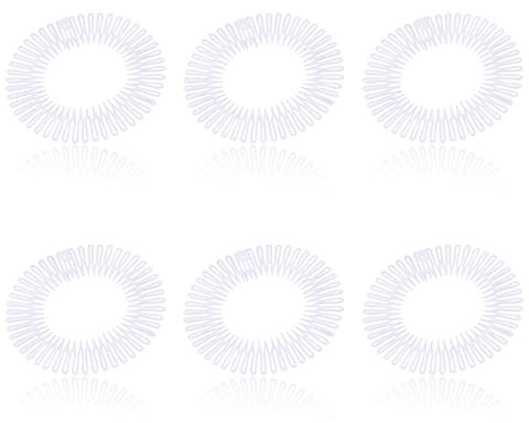 Lot de 6 peignes circulaires extensibles en plastique avec dents pour cheveux de femme, peigne circulaire en plastique extensible pour femme (transparent)