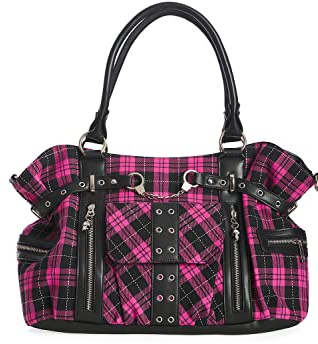 Banned Apparel Rockabilly Tartan/Karo Umhängetasche Handtasche