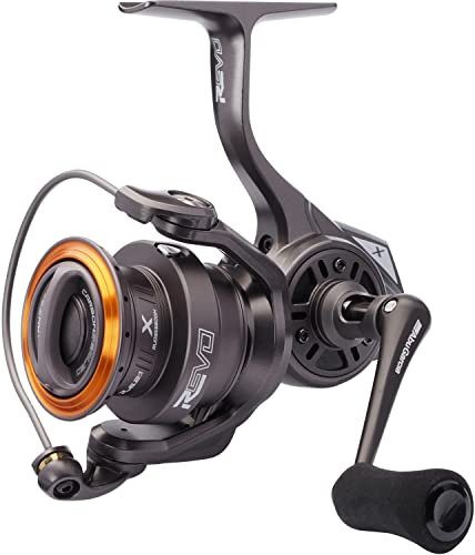Abu Garcia Spinnrolle, Revo X Spinnrolle, Raubfischangeln, Süßwasserangler, Barsch, Hecht, Zander, Grau, 6,2:1 Übersetzung, robust & leicht, 7+1 Lager, 2500
