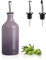 Sweejar Bouteille distributrice d'huile d'olive en céramique, convient pour le stockage d'huile, de vinaigre, de sirop de café et d'autres liquides, 467 ml (violet dégradé)