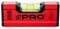 PRO600 Mini Wasserwaage 12cm mit Ergonomischen Profil - ERS+ (Easy Reading System) Präzise Kleine Wasserwaage mit Anti Shock Absorber Endkappen - Farbe Rot