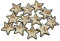 Tbest 12Pcs DIY Sequined Star Pattern Embroidery Sticker Clothes Patch Accessory Sequin Christmas Iron On Patch,Gold Sparkly Star Fabric,Sew On Patches for Clothing Adults Beige Star,Loc