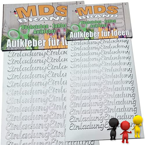 MDS Brand Sprüche Aufkleber Einladung für Taufe, Hochzeit, Geburtstag, 2/st ideal für Einlandungskarten & Hochzeit Einladungen, Gestalten Sie persönlichen Karten & Kerzen (K-23)